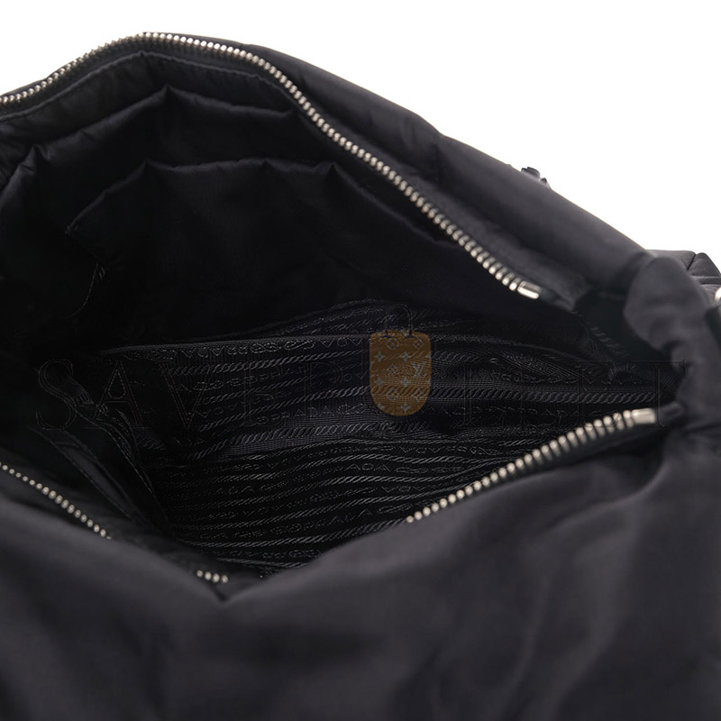 PRADA TESSUTO NYLON BOMBER MESSENGER BLACK 1BH618 (27*23*10cm) 